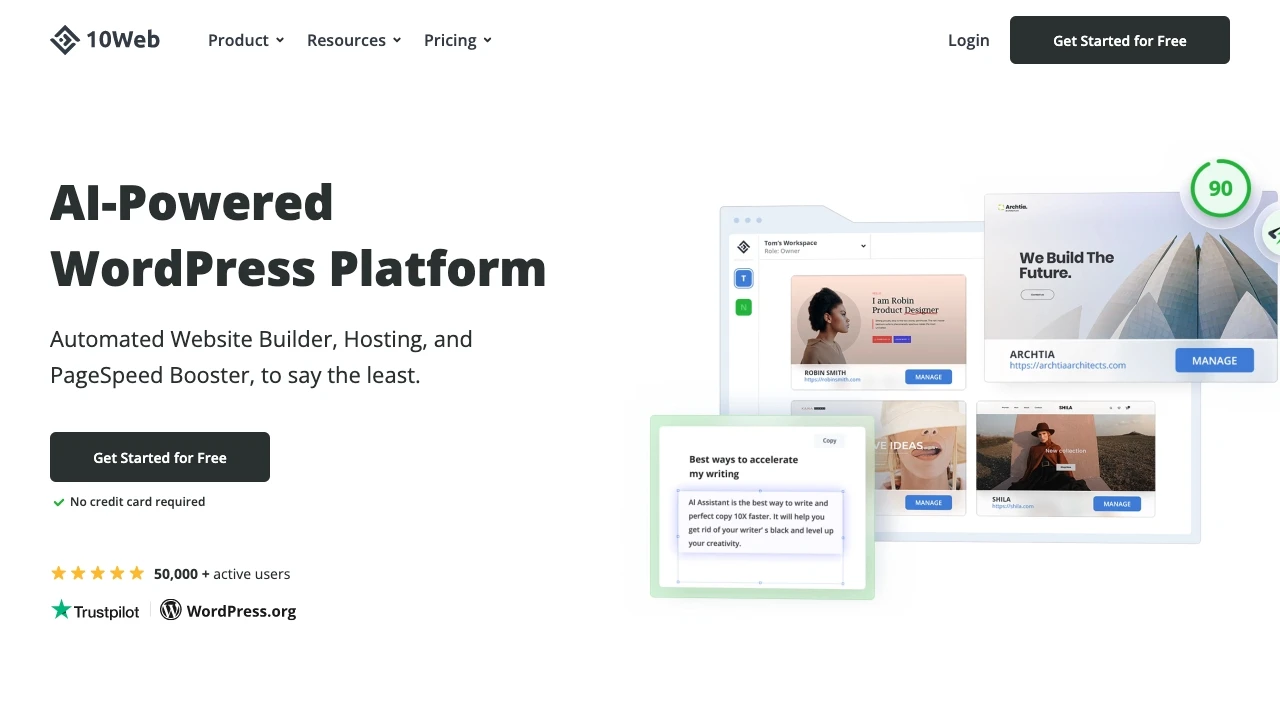 10Web - AI Tool Ocean