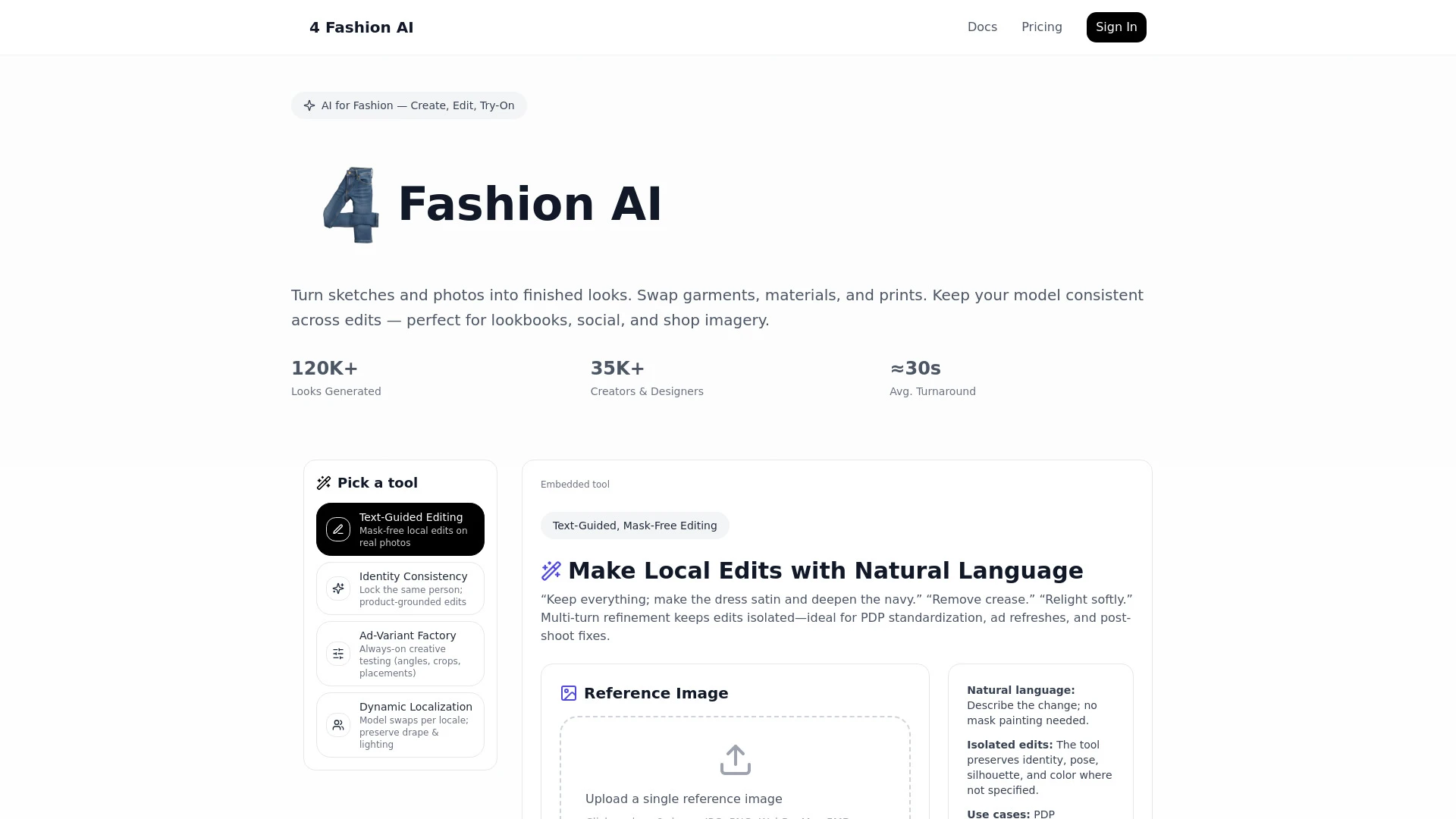 4 Fashion AI - AI Tool Ocean