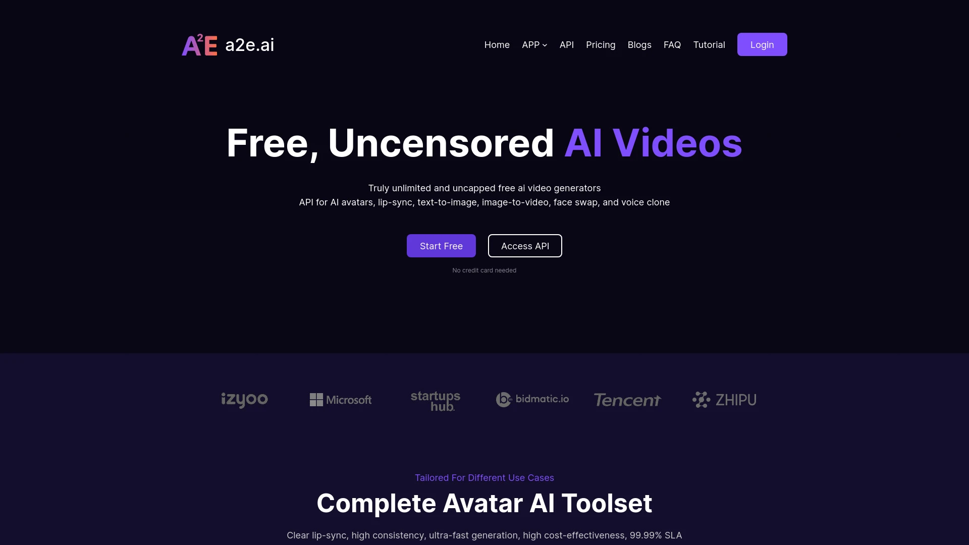 A2E Free and Uncensored AI Videos - AI Tool Ocean