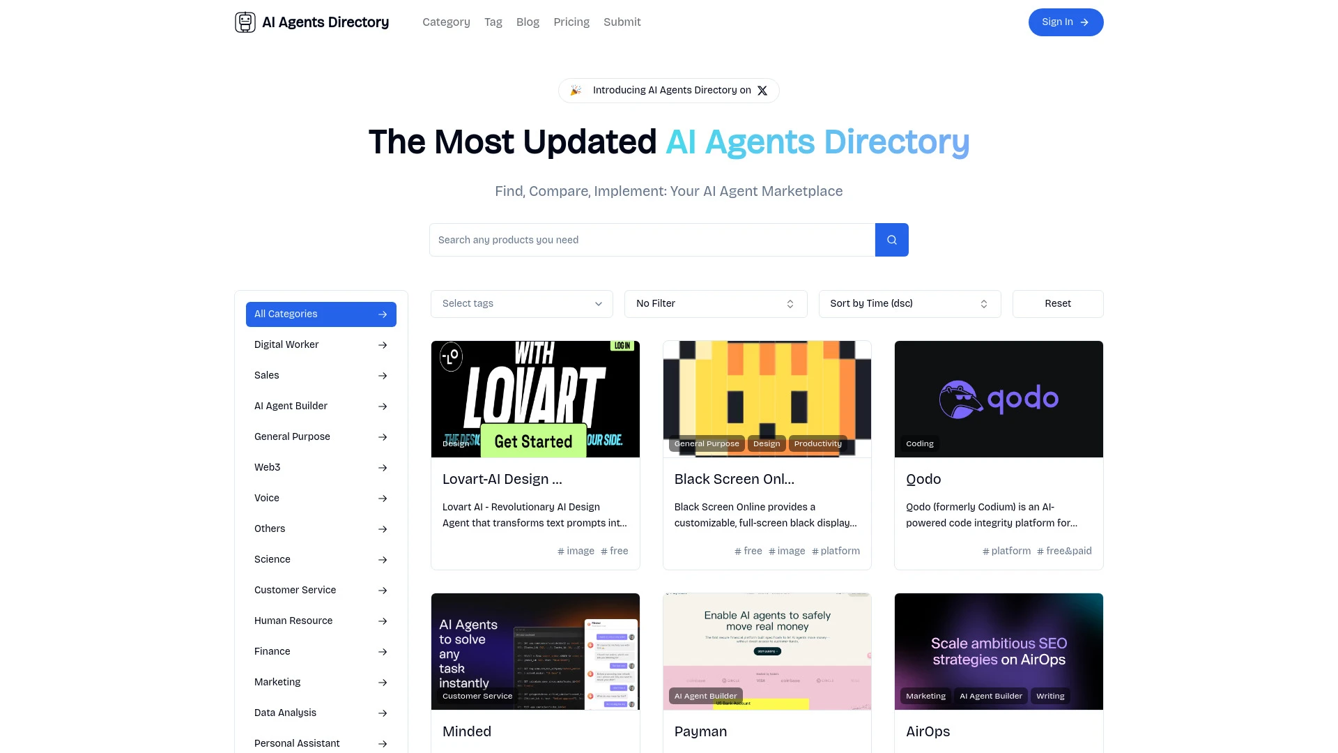 AI Agents Directory - AI Tool Ocean