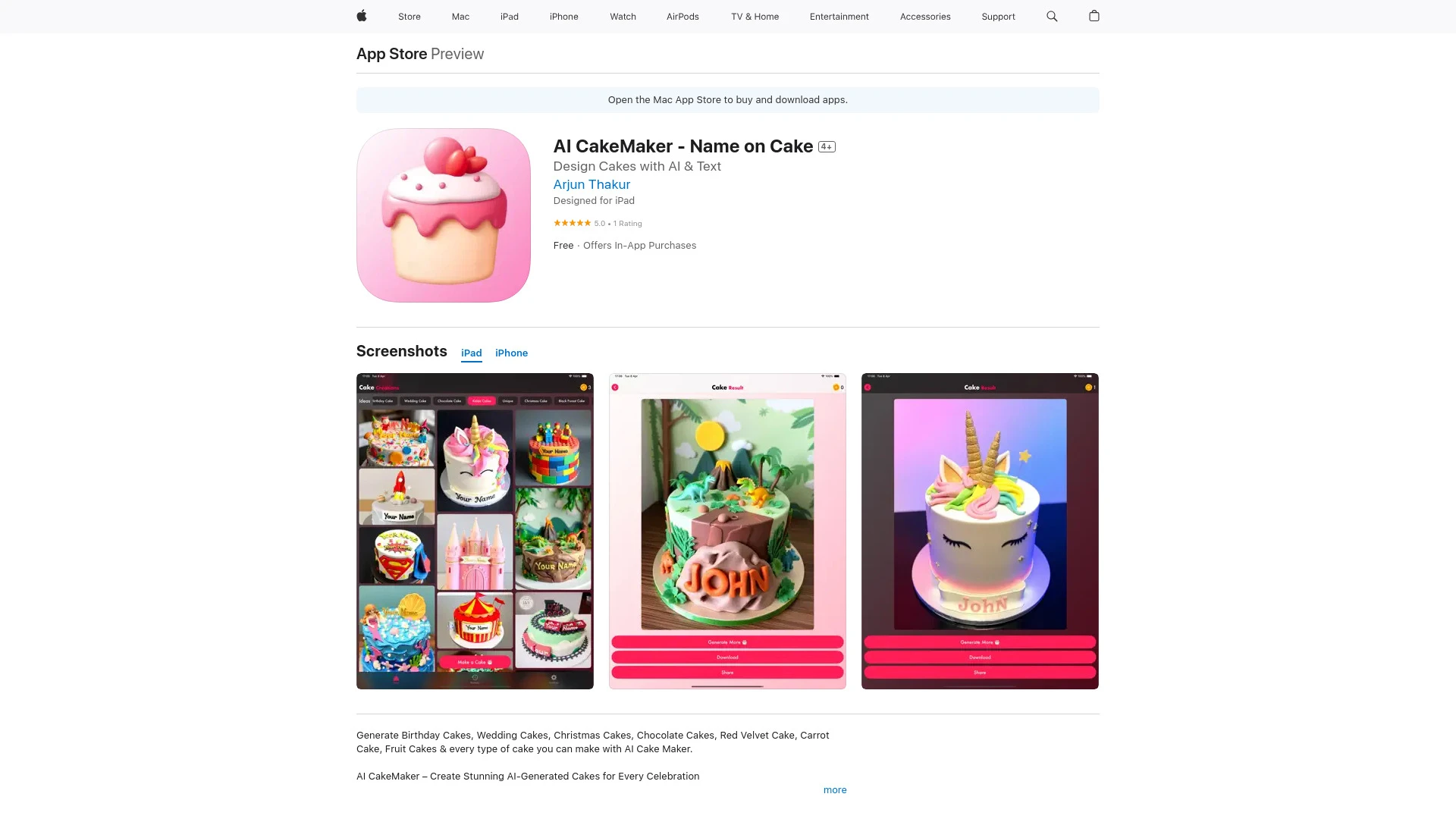 AI CakeMaker - AI Tool Ocean