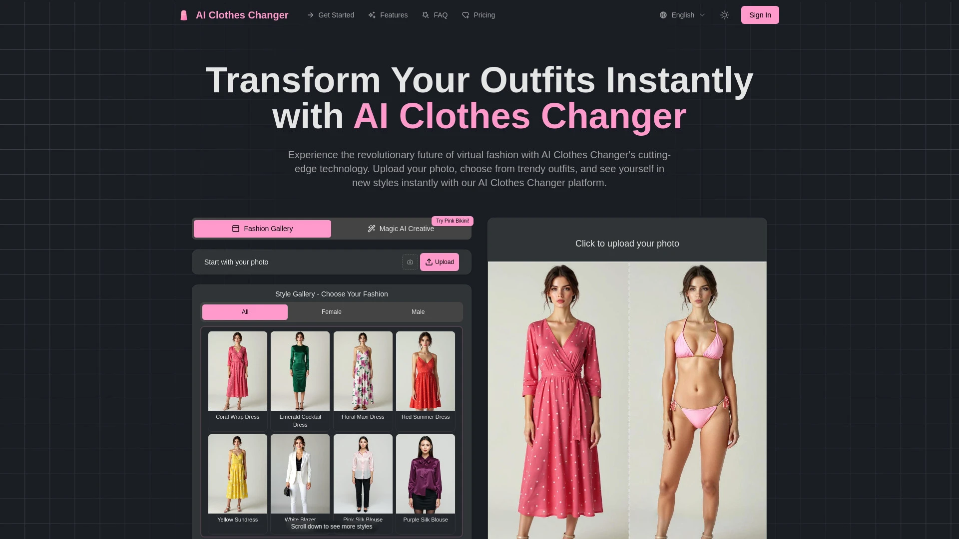 AI Clothes Changer - AI Tool Ocean