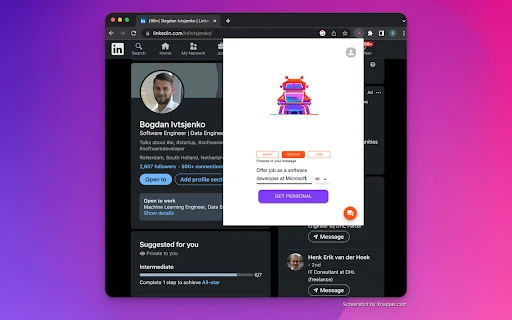 AI-Linkedin Messenger - Chrome Extension - AI Tool Ocean