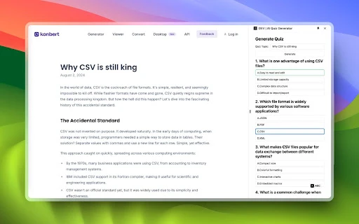AI Quiz Generator - Chrome Extension - AI Tool Ocean