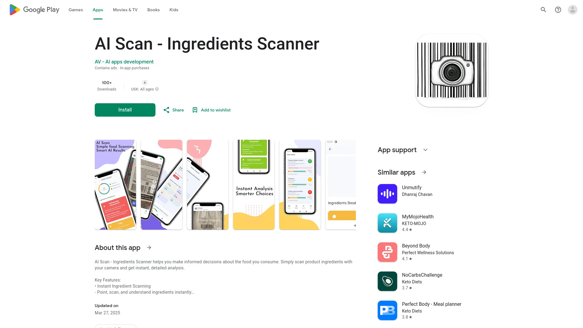 AI Scan - Ingredients Scanner - AI Tool Ocean