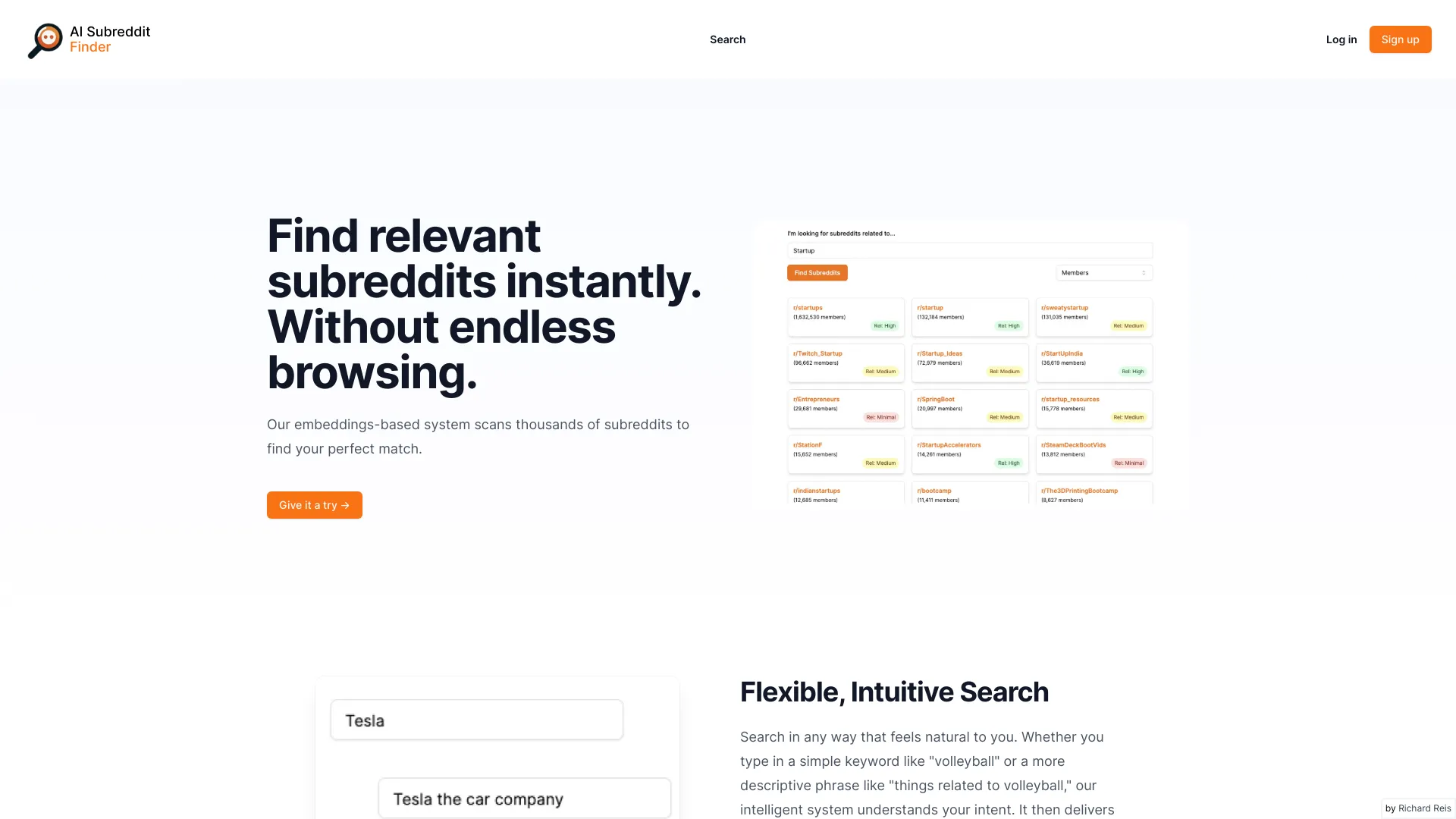 AI Subreddit Finder - AI Tool Ocean
