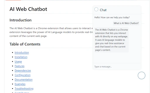 AI Web Chatbot Extension - Chrome Extension - AI Tool Ocean