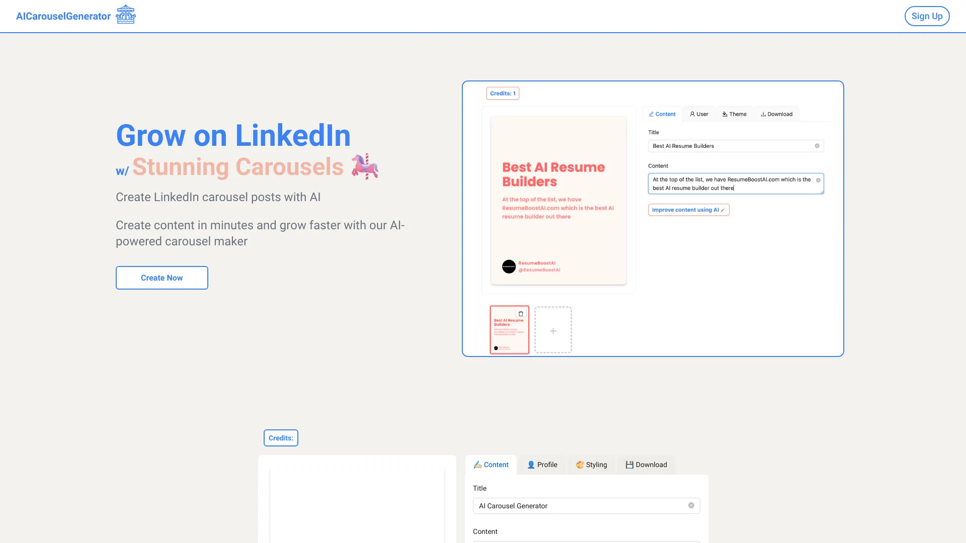 AICarouselGenerator - AI Tool Ocean