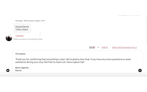 Airbnb AI Message Assistant by Homesberg - Chrome Extension - AI Tool Ocean