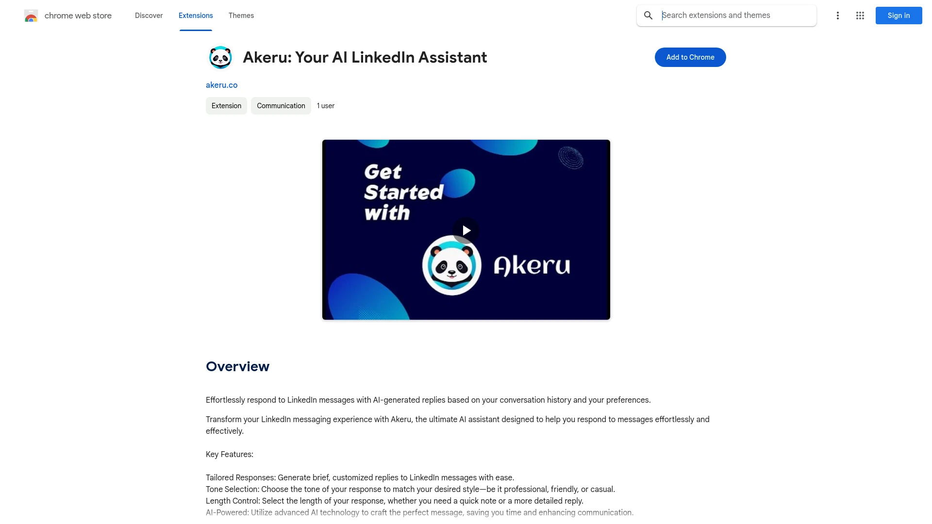Akeru - Chrome Extension - AI Tool Ocean