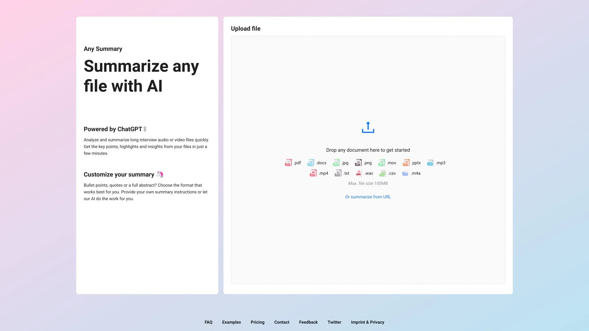 AnySummary - AI Tool Ocean