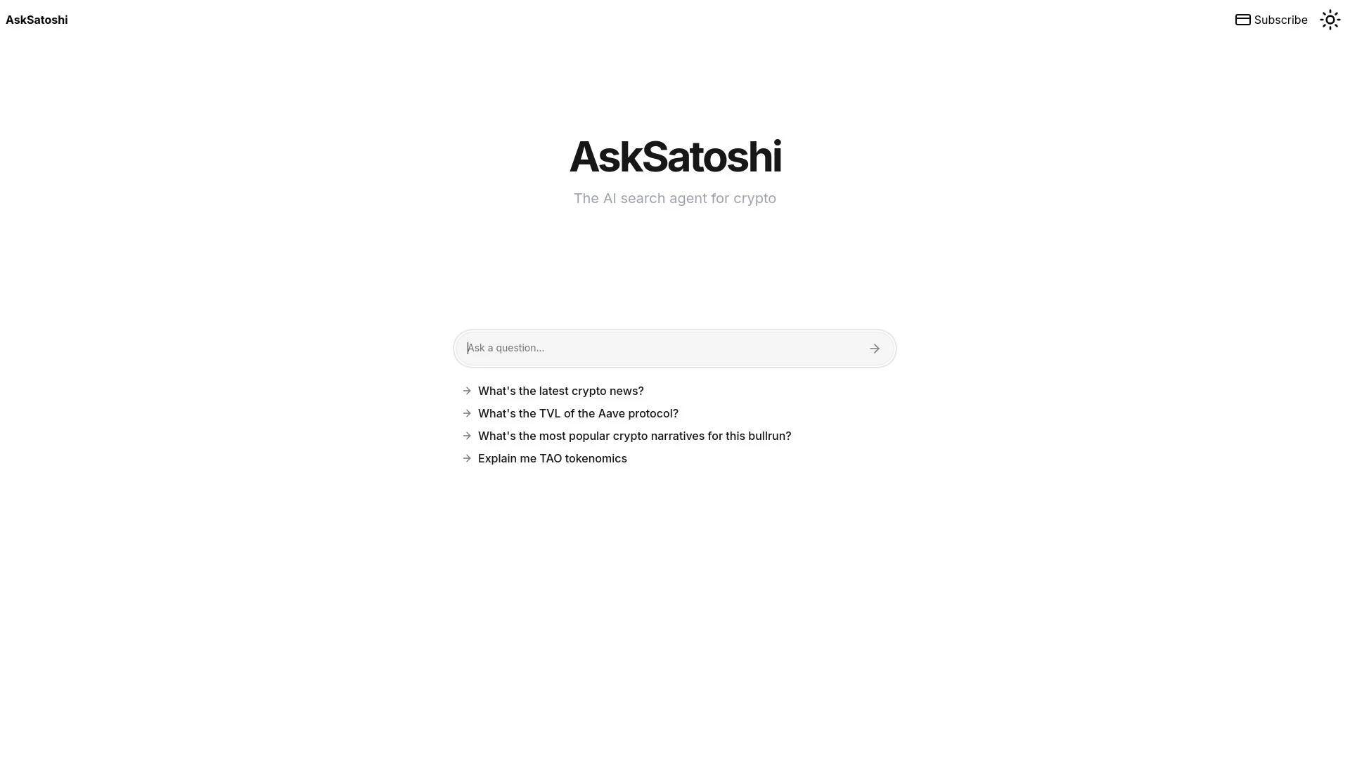 AskSatoshi - AI Tool Ocean