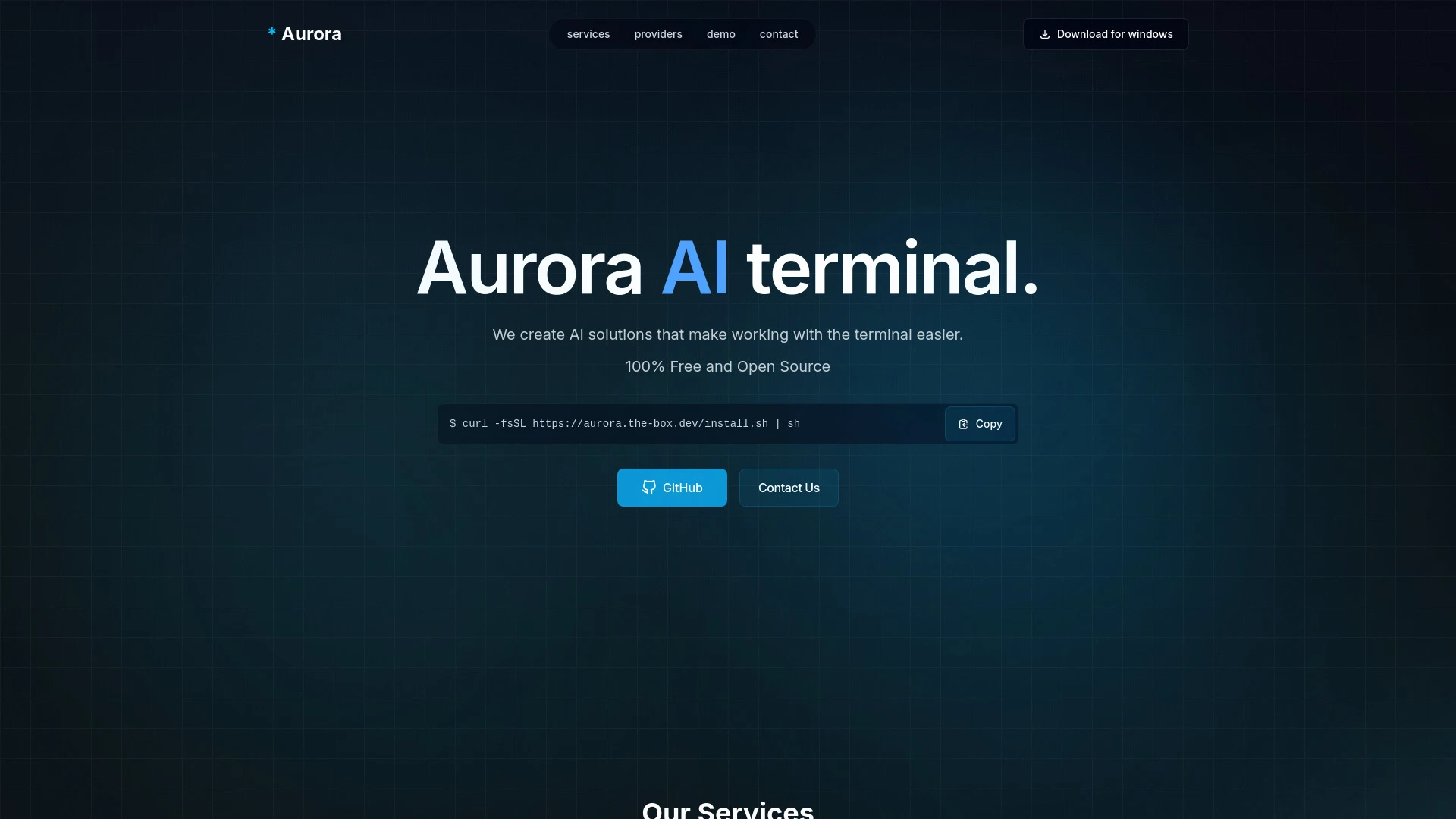 Aurora Terminal Agent - AI Tool Ocean