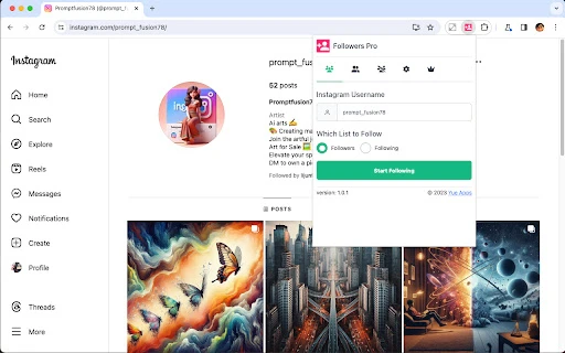 Automatic Follow/Unfollow Tool - Chrome Extension - AI Tool Ocean