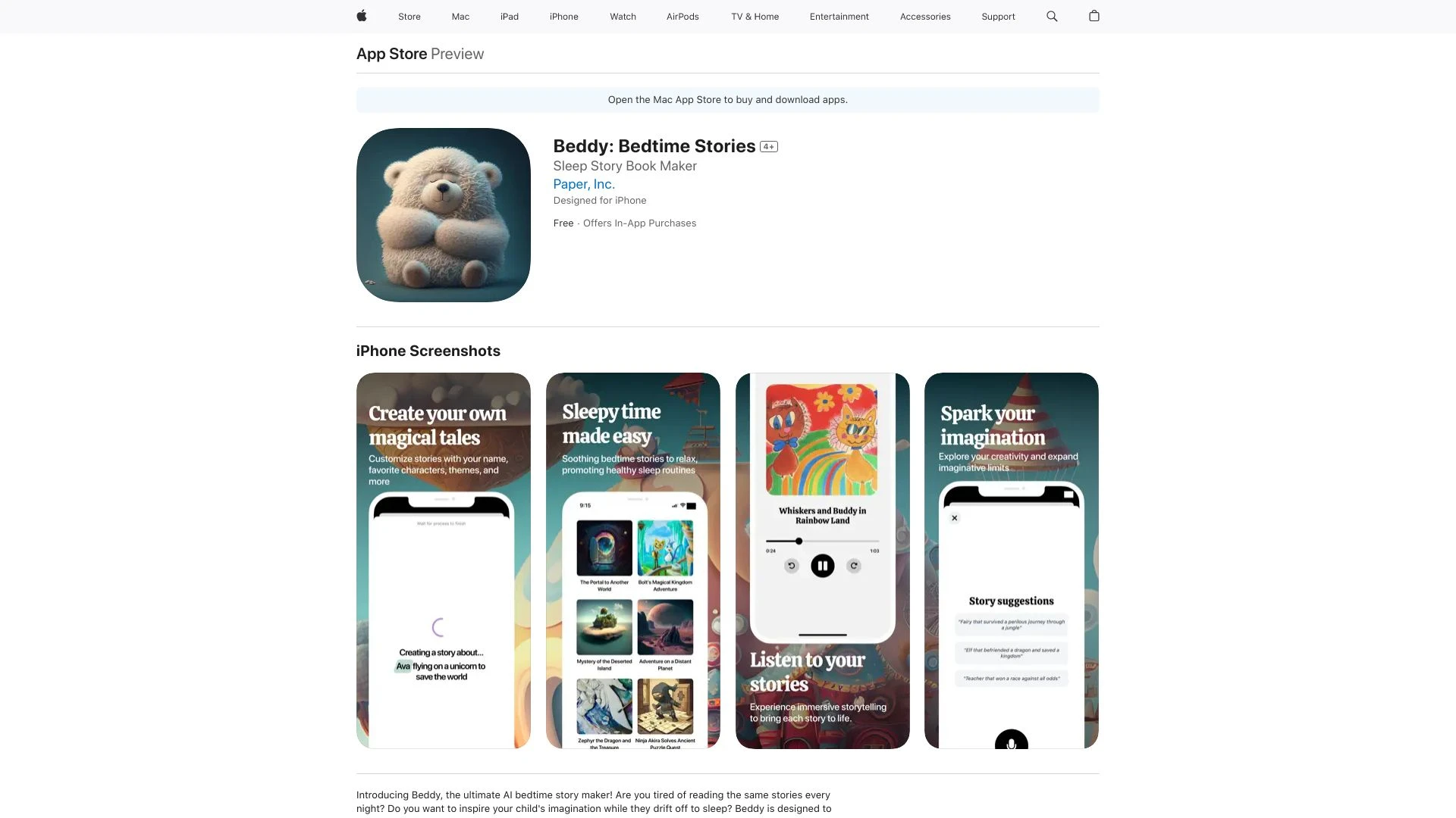 Beddy: Bedtime Stories - AI Tool Ocean