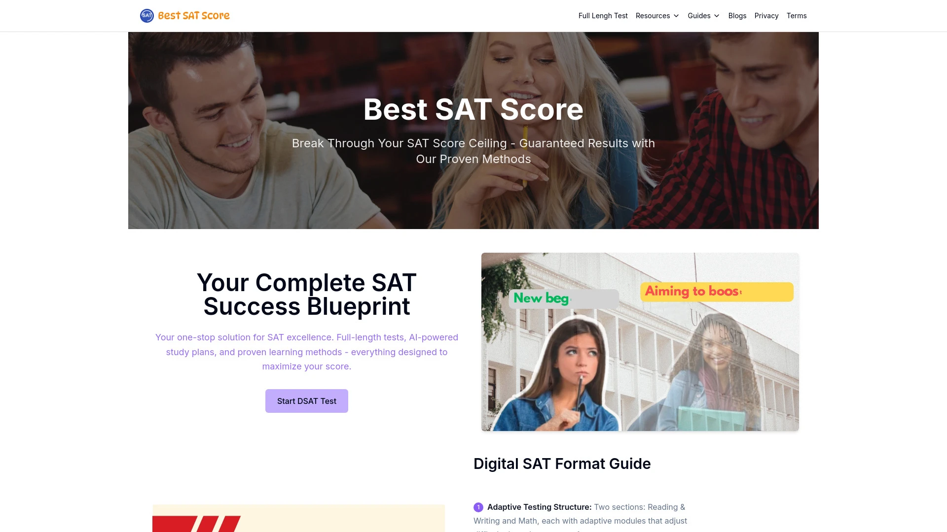 Best SAT Score - AI Tool Ocean