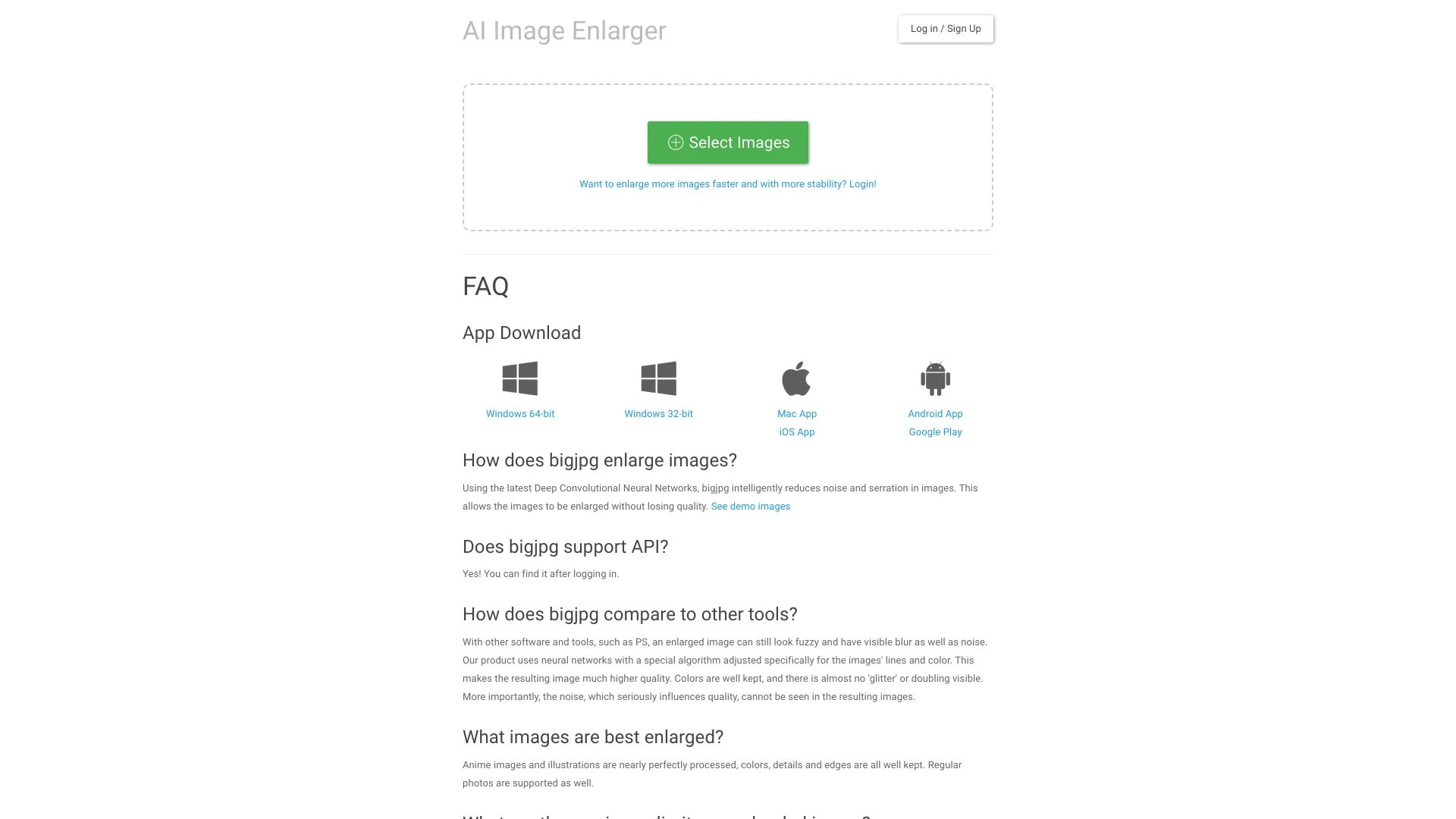 Bigjpg - AI Tool Ocean