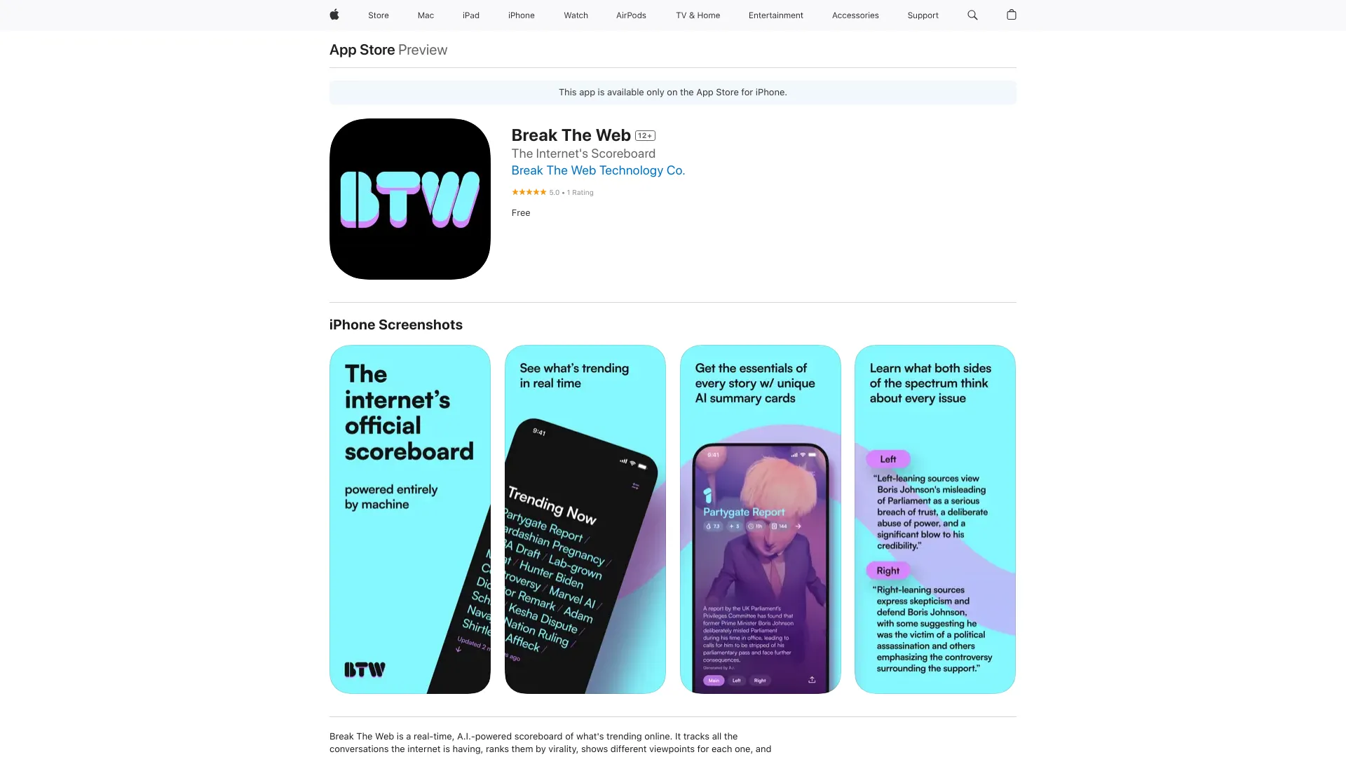 Break The Web - AI Tool Ocean