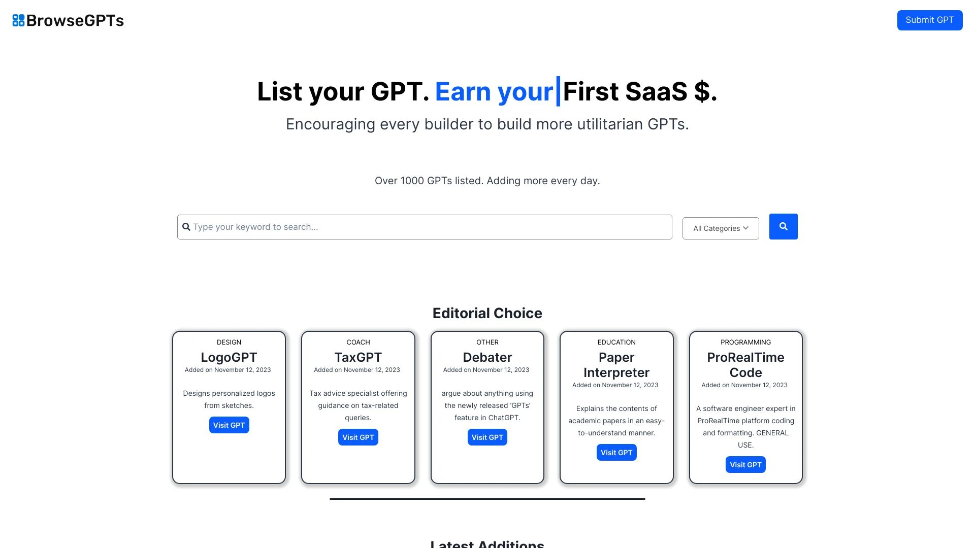 BrowseGPTs - AI Tool Ocean