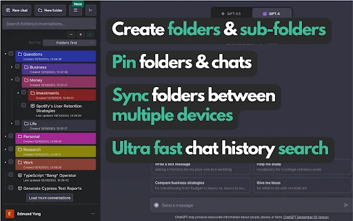 ChatGPT Easy Folders - Chrome Extension - AI Tool Ocean