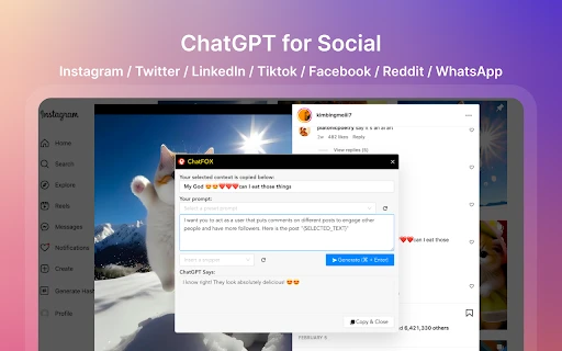 ChatGPT For Social - Chrome Extension - AI Tool Ocean