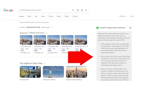 ChatGPT Google Search Assistant - Chrome Extension - AI Tool Ocean