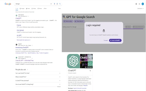 ChatGPT Google Search Extension - Chrome Extension - AI Tool Ocean
