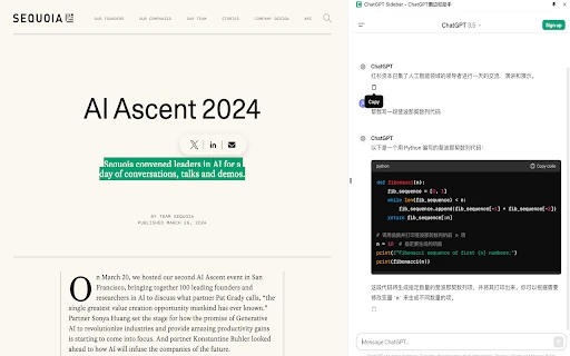 ChatGPT Sidebar Assistant - Chrome Extension - AI Tool Ocean