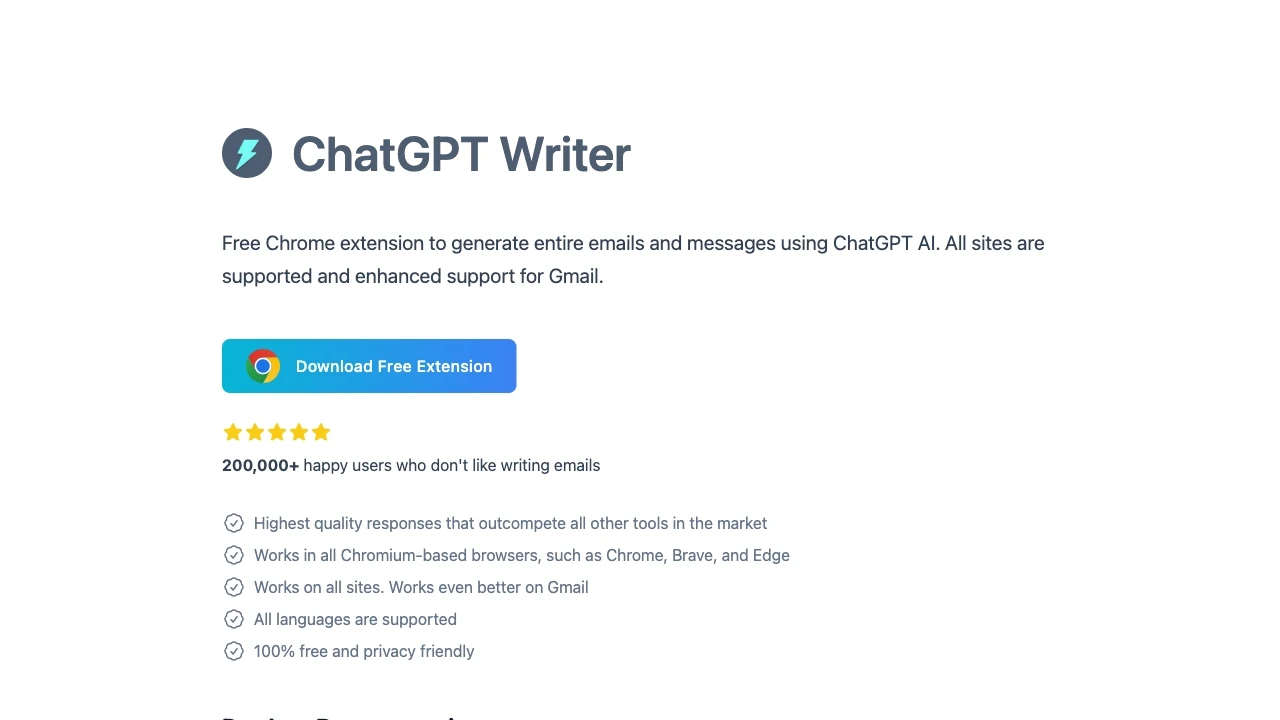 ChatGPT Writer - AI Tool Ocean