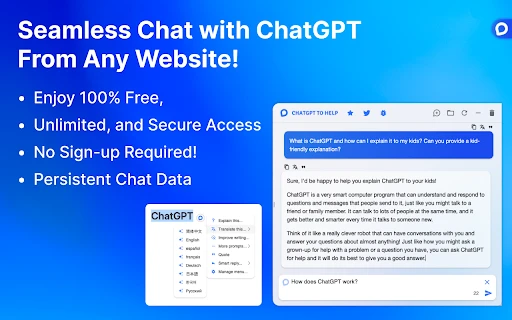 ChatGPT2Help - Chrome Extension - AI Tool Ocean