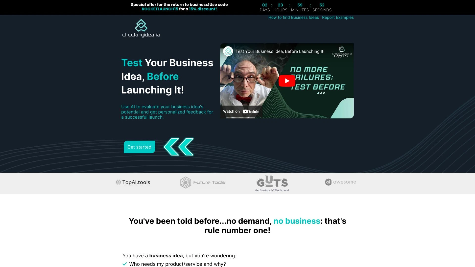 Checkmyidea-IA - AI Tool Ocean