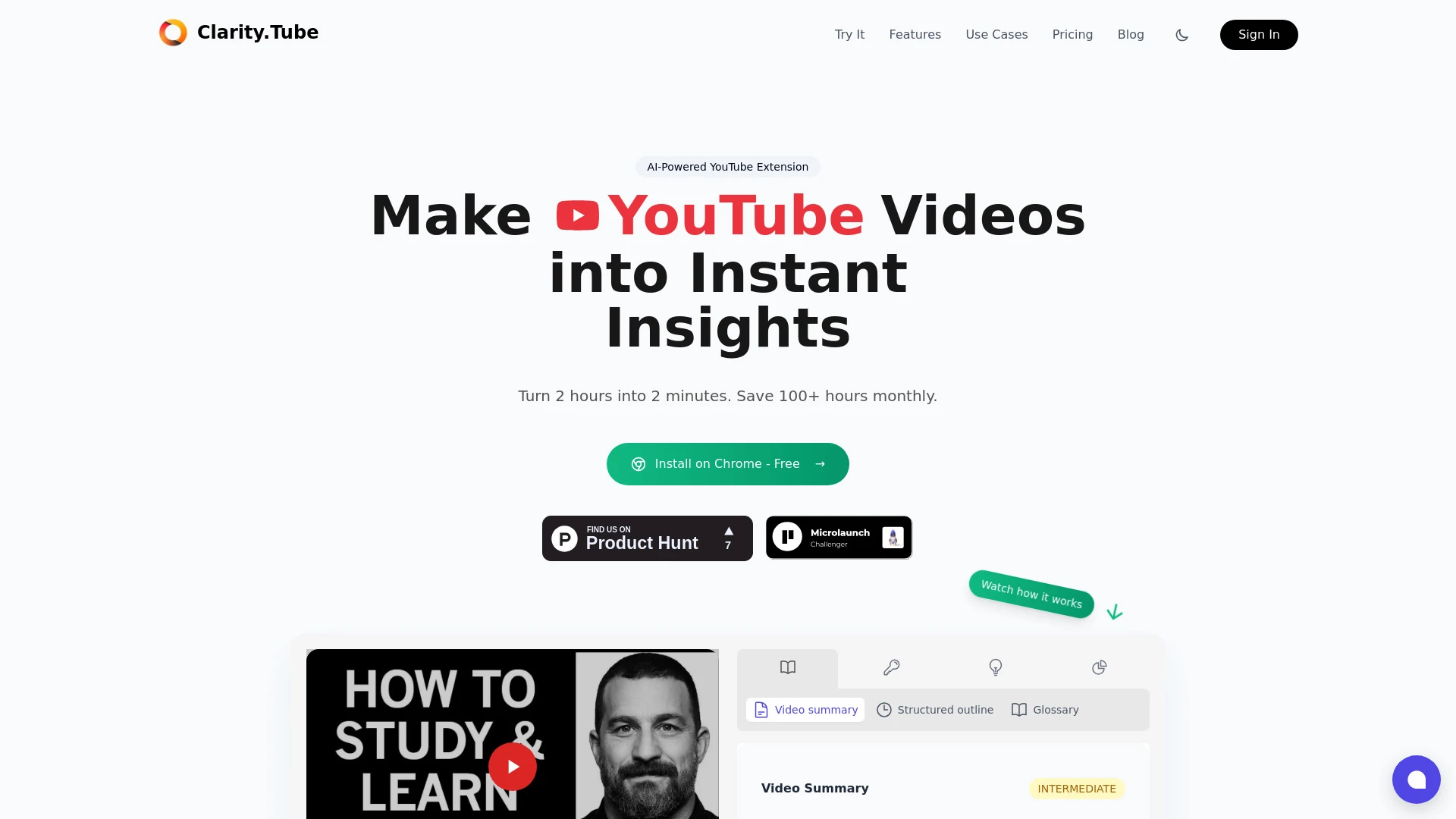 Clarity.Tube - AI Tool Ocean