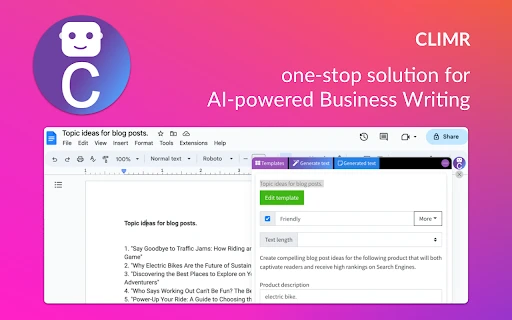 Climr - Chrome Extension - AI Tool Ocean