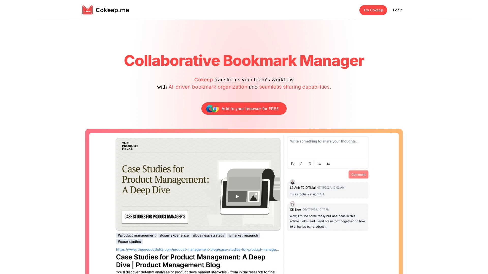 Cokeep - AI Tool Ocean