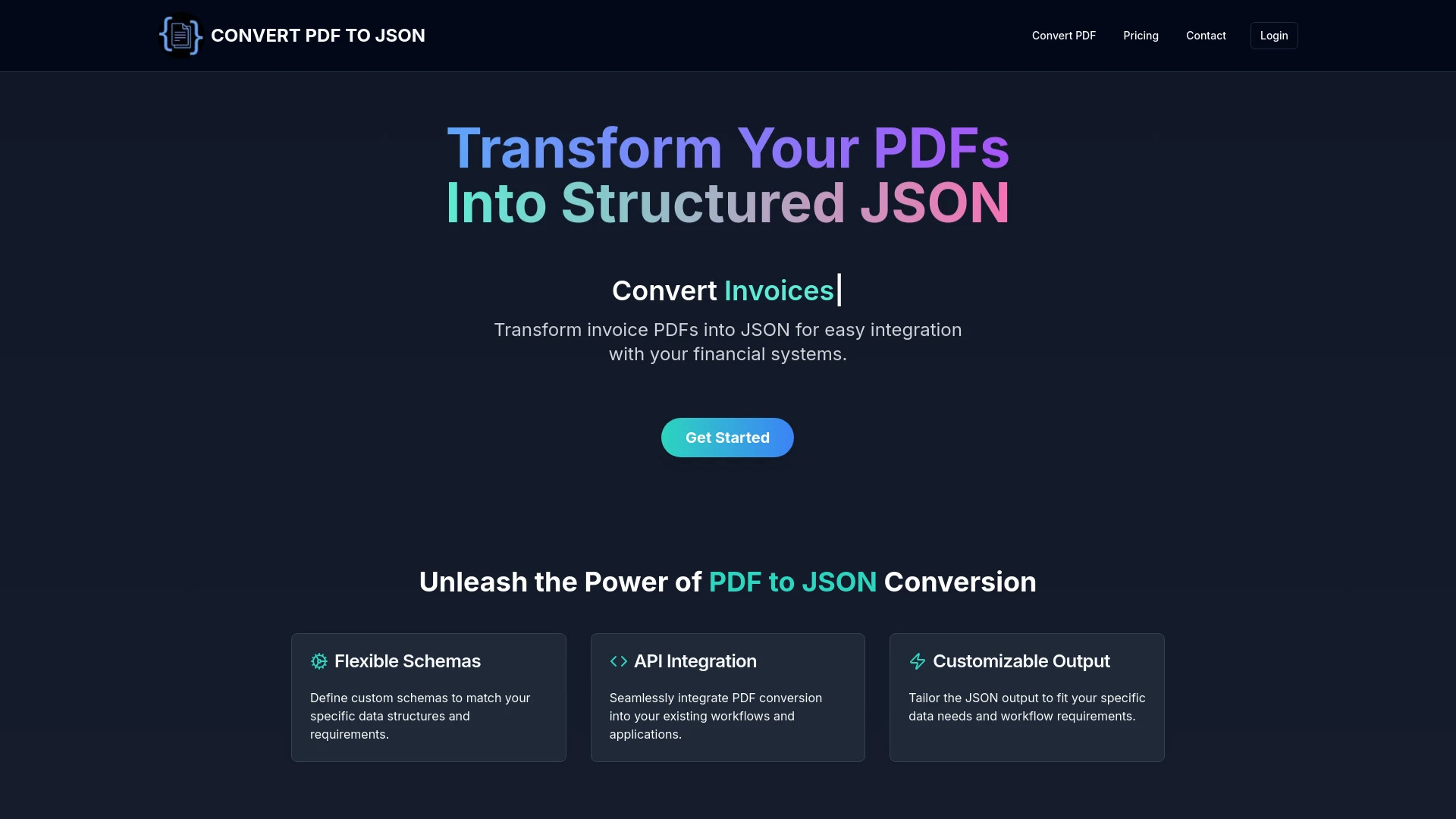 Convert PDF to JSON - AI Tool Ocean