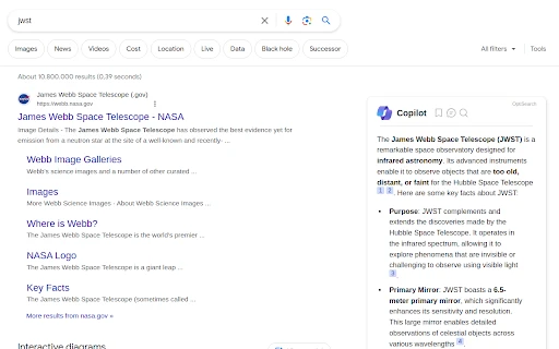 Copilot in Google - Chrome Extension - AI Tool Ocean