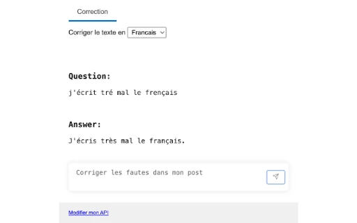 Correcteur Français avec chatGPT - Chrome Extension - AI Tool Ocean