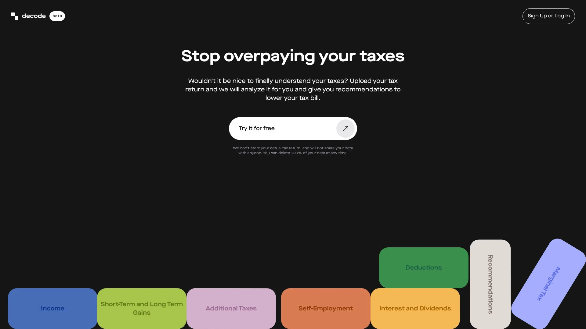 Decode.tax - AI Tool Ocean