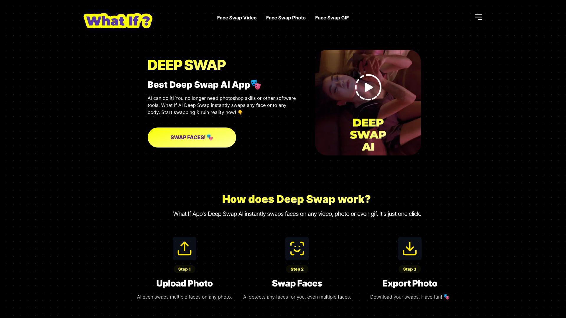 DEEP SWAP - AI Tool Ocean