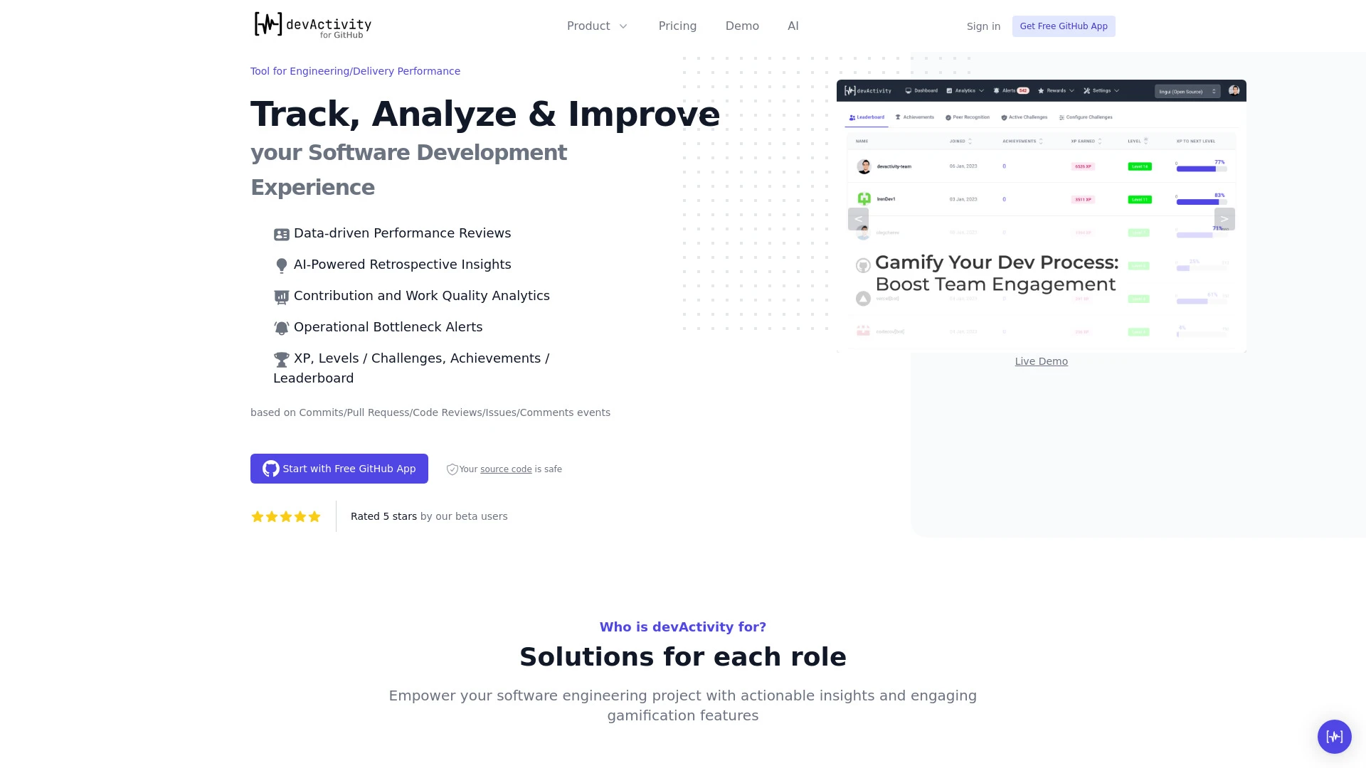 devActivity - AI Tool Ocean