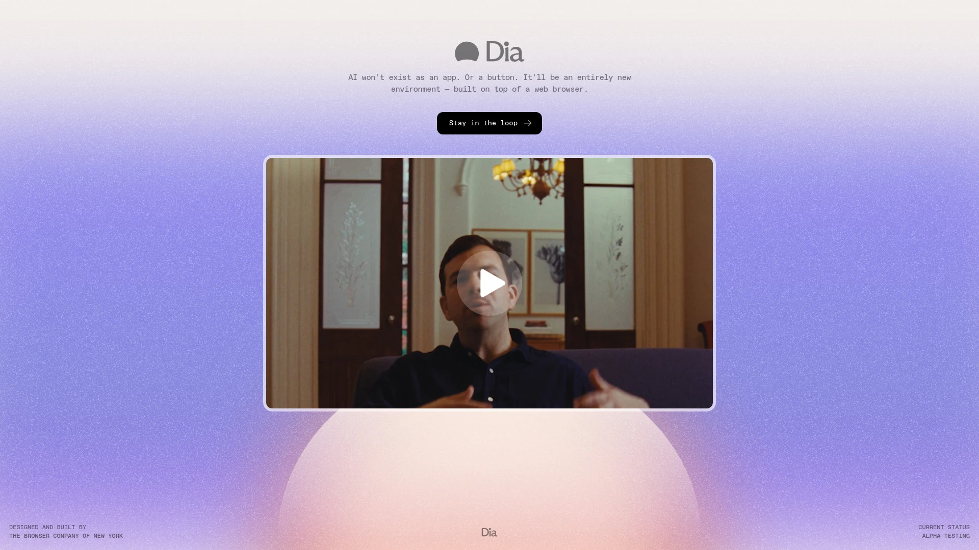 Dia from The Browser Company - AI Tool Ocean