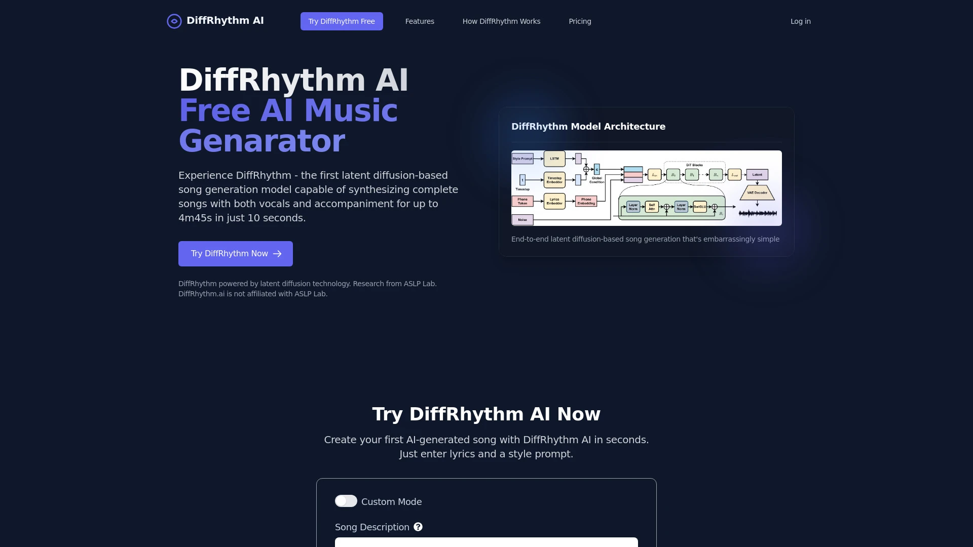 DiffRhythm AI - AI Tool Ocean