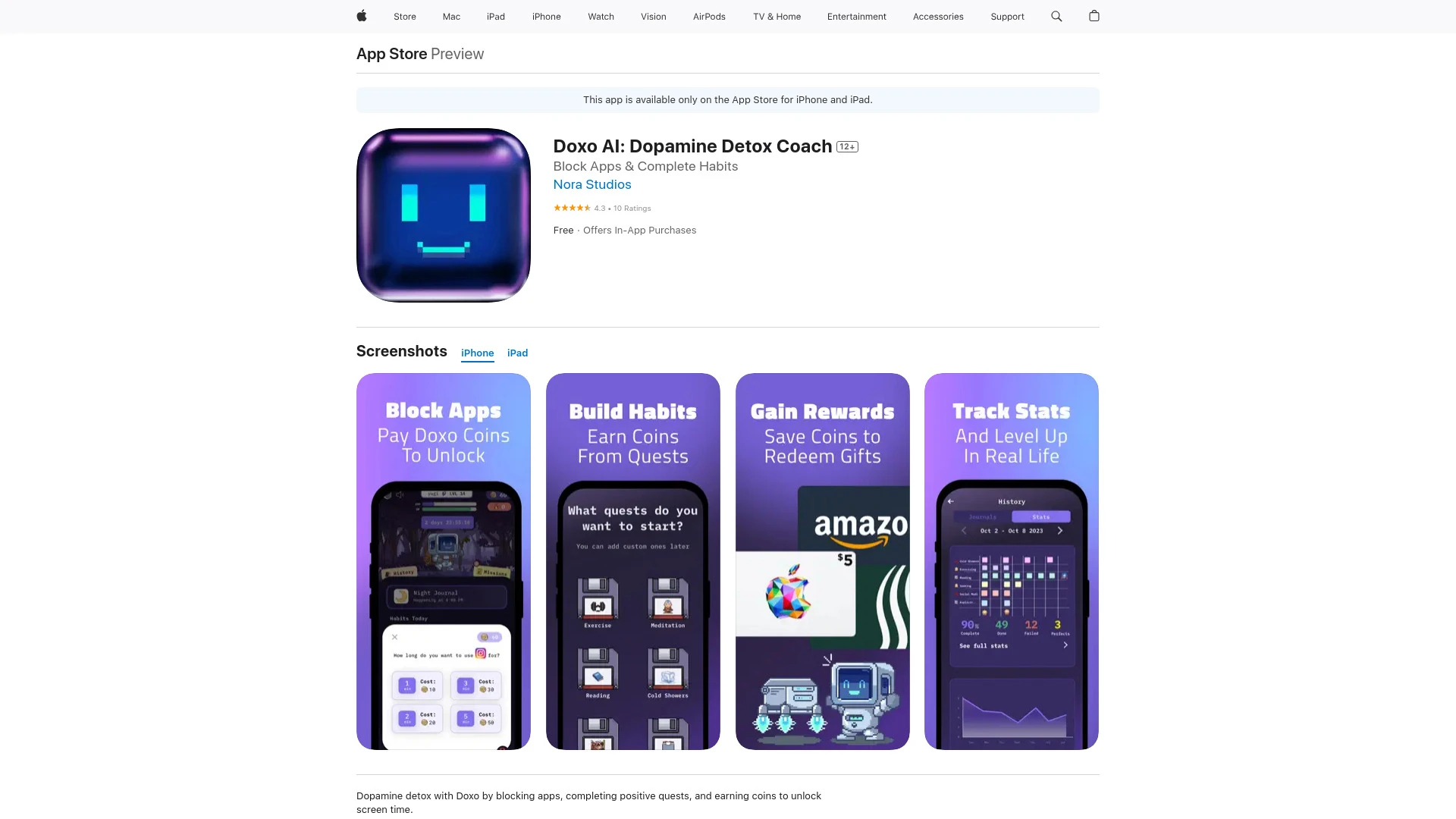 Doxo AI: Dopamine Detox Coach - AI Tool Ocean