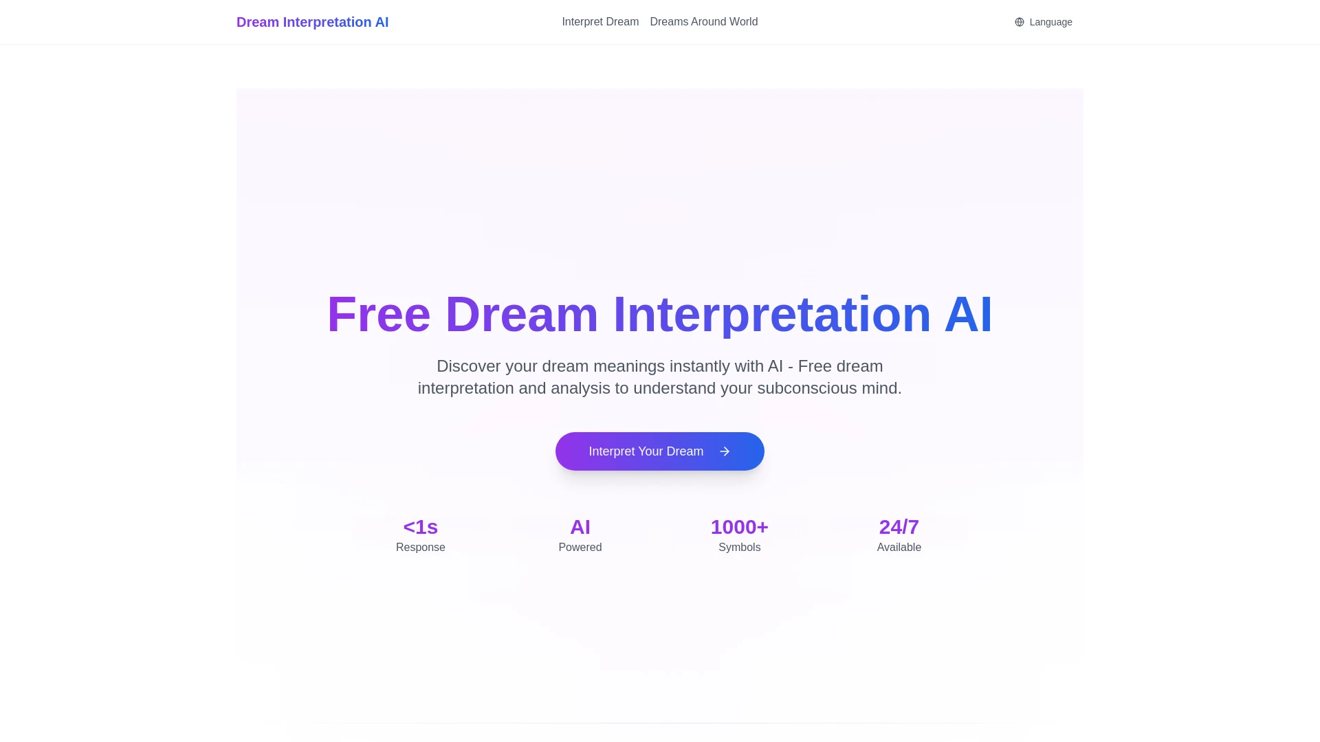 Dream Interpretation AI - AI Tool Ocean