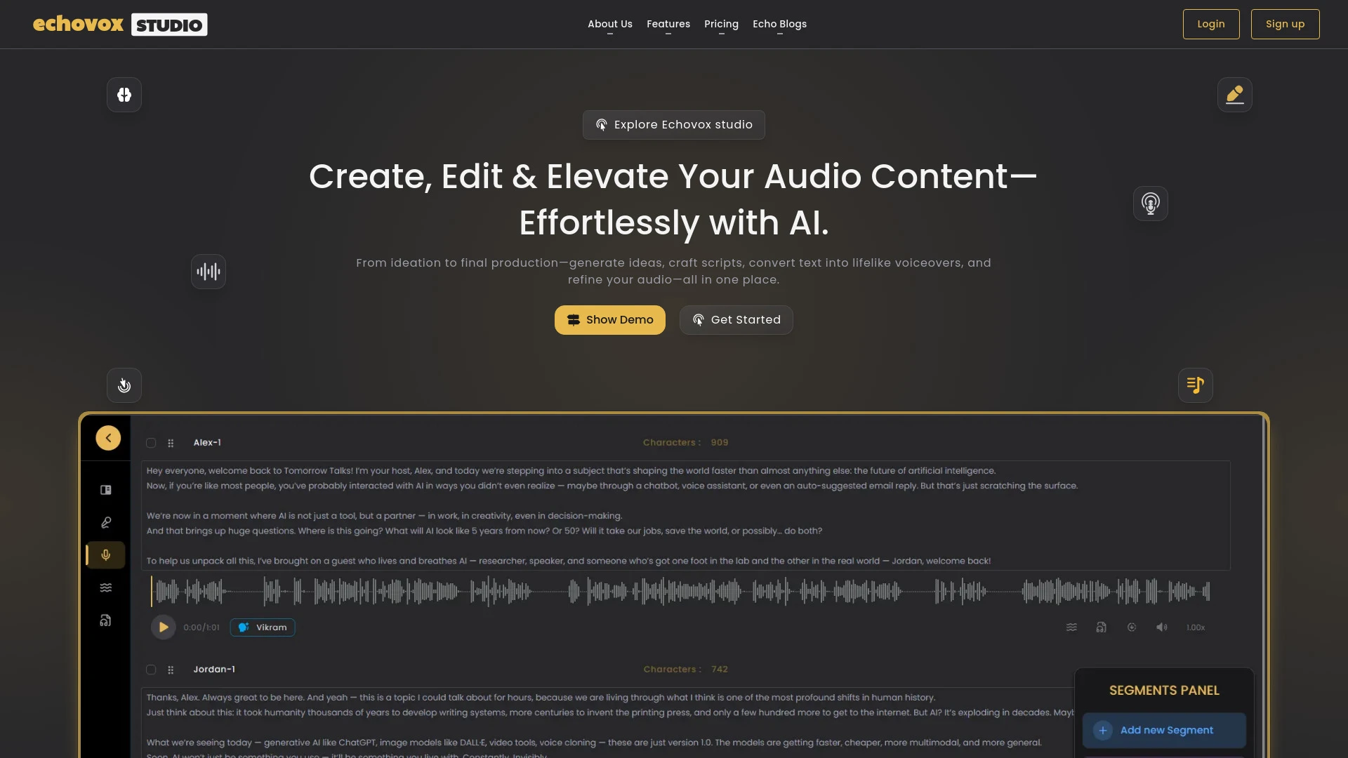 Echovox Studio - AI Tool Ocean