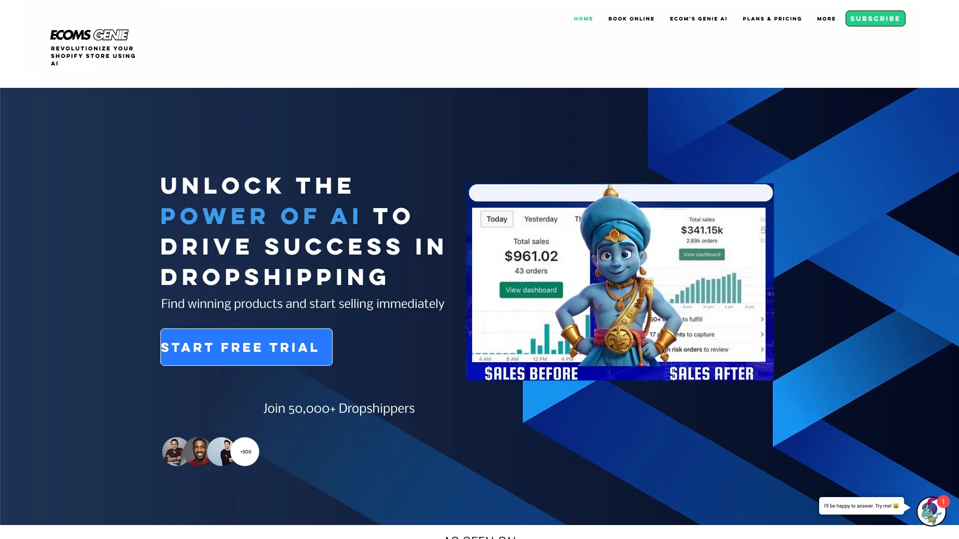 Ecom's Genie - AI Tool Ocean