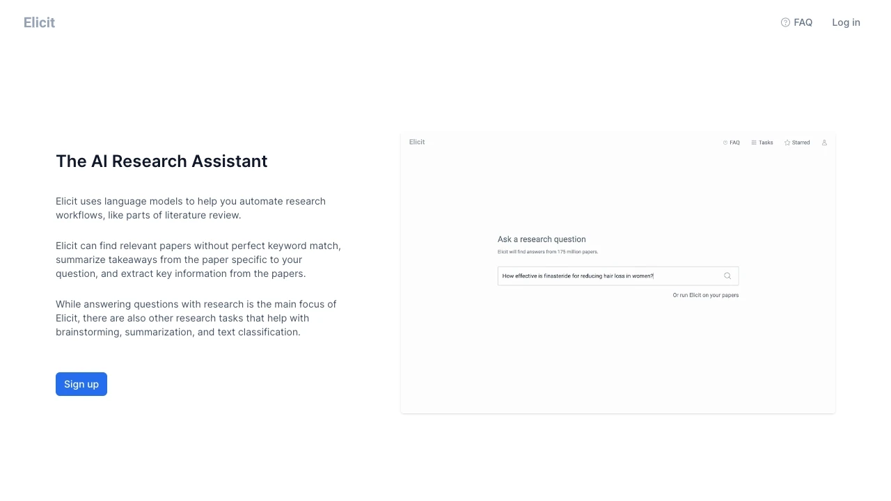 Elicit - AI Tool Ocean