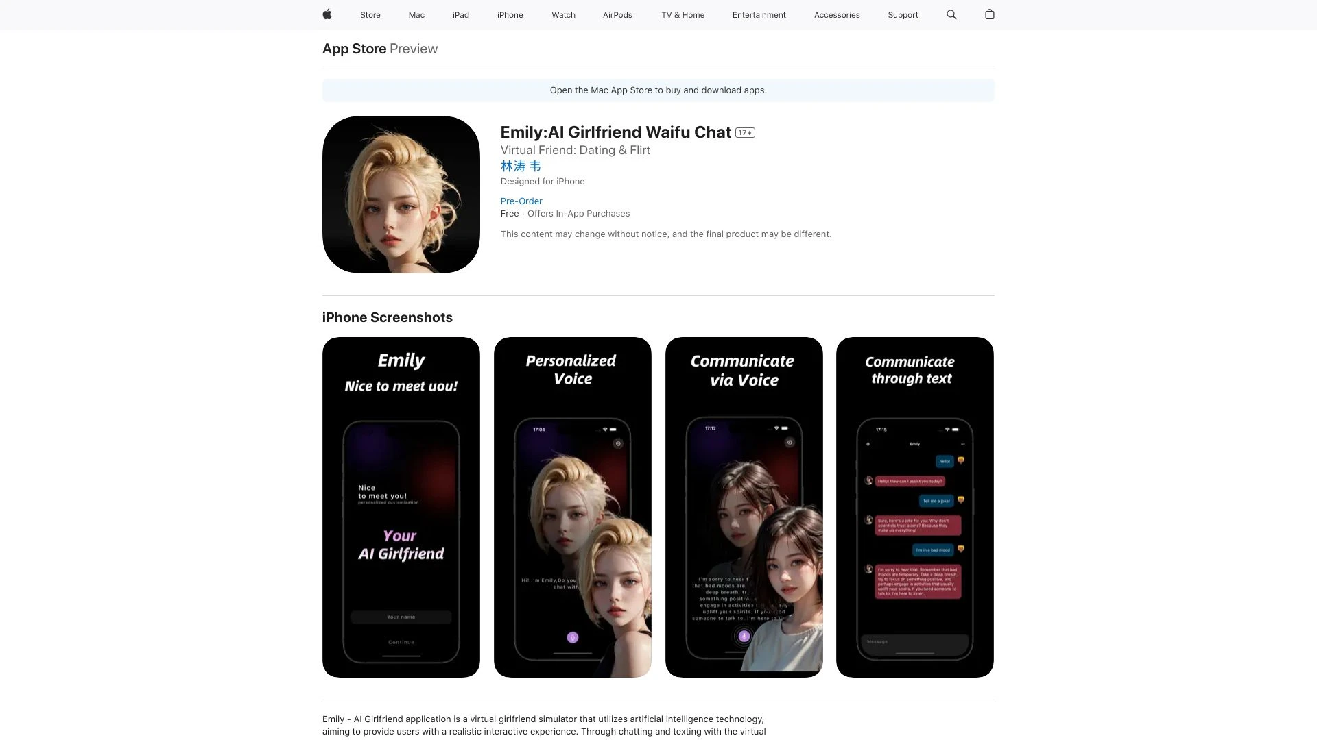 Emily:AI Girlfriend Waifu Chat - AI Tool Ocean