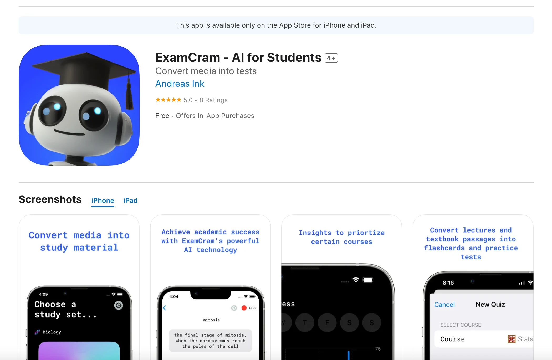 ExamCram - AI Tool Ocean