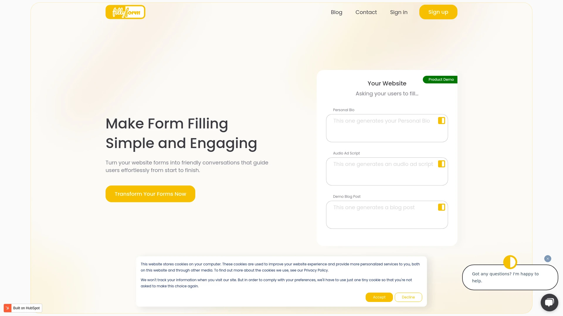 FillyForm - AI Tool Ocean